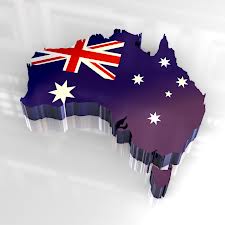 Australian-Flag-3D-in-shape-of-country | Skirace.net